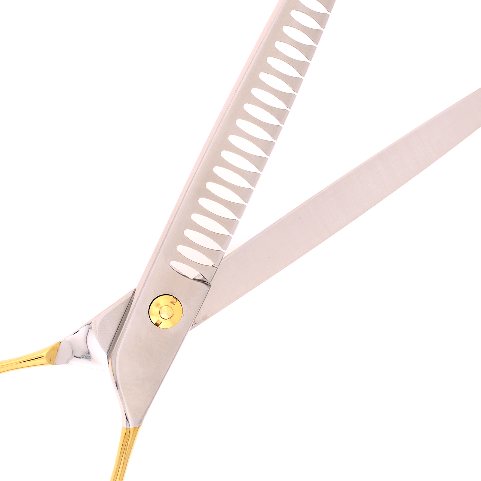 Titan Shears - Chunker Golden Handle Ergonomic 440C Convex RH OFF 7.5" image 3